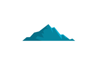 Nice mountain icon, flat style.