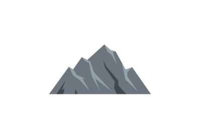 Extreme mountain icon, flat style.