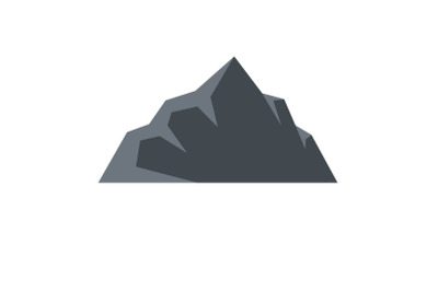 Exploration of mountain icon, flat style.