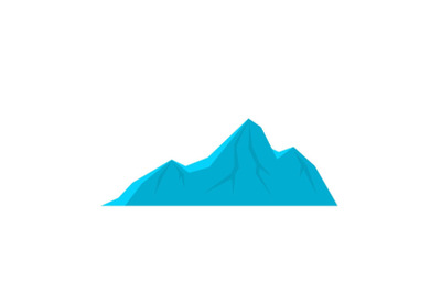 Tall mountain icon, flat style.