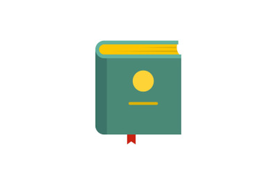 Book encyclopedia icon, flat style