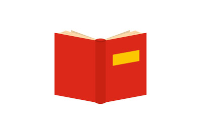 Book inverted icon, flat style