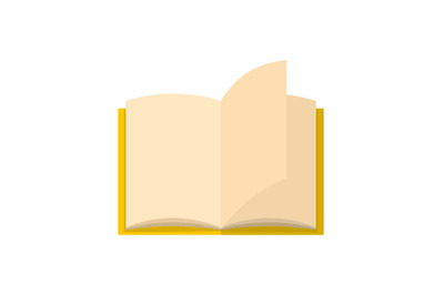 Book page icon, flat style