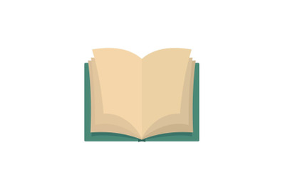 Book dictionary icon, flat style