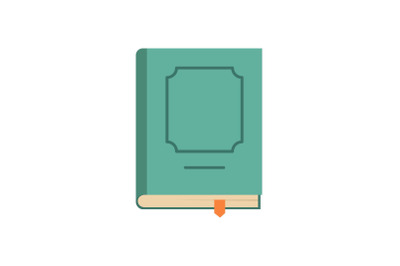 Book design icon, flat style