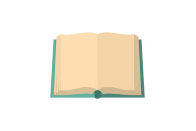 Book deployed icon, flat style