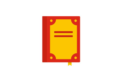 Book publication icon, flat style