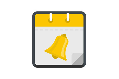 Calendar school icon, flat style