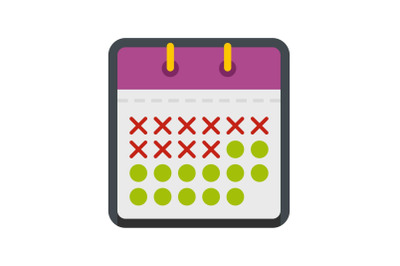 Calendar plan icon, flat style