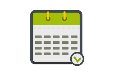 Calendar modern icon, flat style