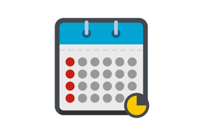 Calendar business icon, flat style