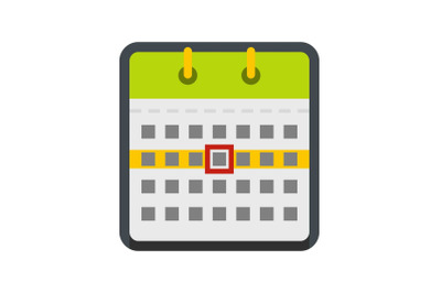 Calendar icon, flat style