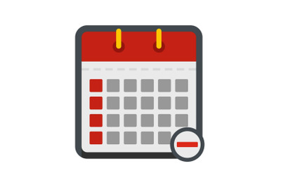 Calendar page icon, flat style