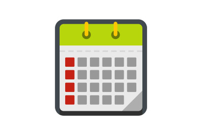 Calendar office icon, flat style