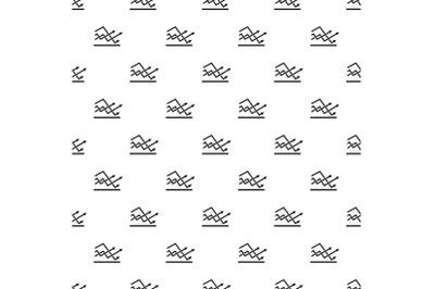Line chart pattern repeat vector