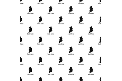 South Korea map in black vector simple
