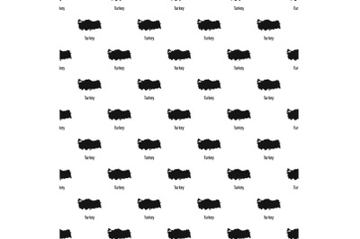 Turkey map in black vector simple