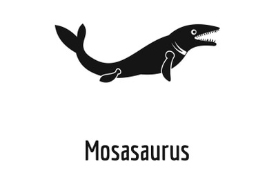 Mosasaurus icon, simple style.