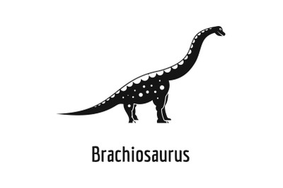 Brachiosaurus icon, simple style.