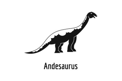 Andesaurus icon, simple style.