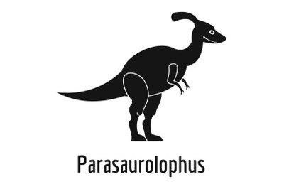 Parasaurolophus icon, simple style.