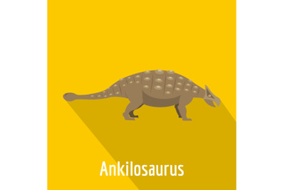 Ankilosaurus icon, flat style.