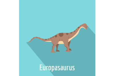 Europasaurus icon, flat style.