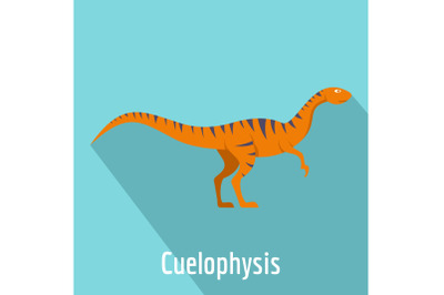 Cuelophysis icon, flat style.