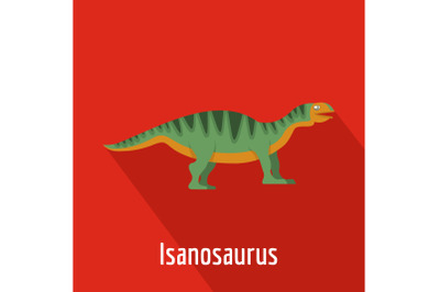 Isanosaurus icon, flat style.