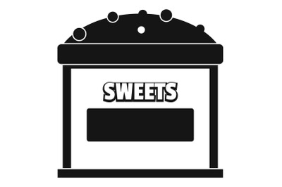 Sweets selling icon, simple style.