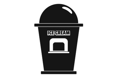 Ice creme trade point icon, simple style.