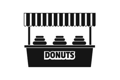 Donuts selling icon, simple style.