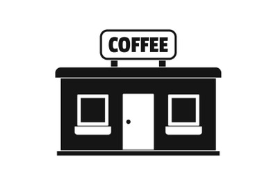 Coffee shop icon, simple style.