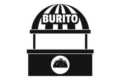 Burito selling icon, simple style.