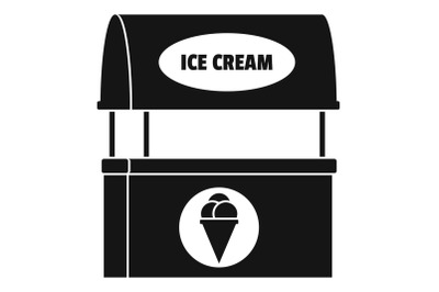 Ice creme selling icon, simple style.