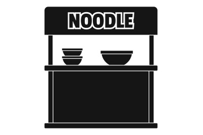 Noodle selling icon, simple style.