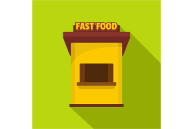 Fast food trade icon, flat style.