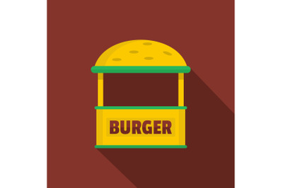 Burger trade icon, flat style.