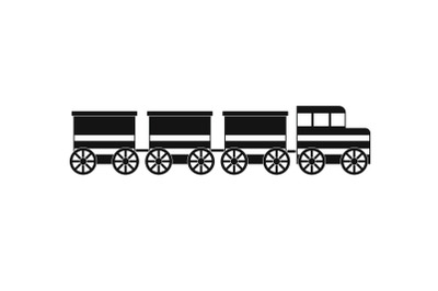 Electric train icon, simple style.