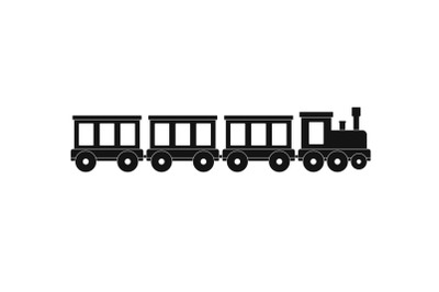 Passenger train icon, simple style.