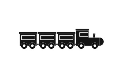 Toy train icon, simple style.