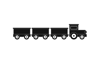 Suburban train icon, simple style.