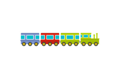 Train icon, flat style.