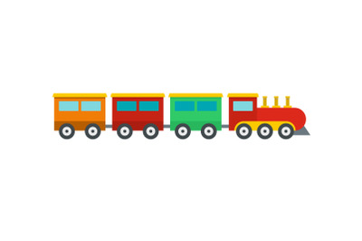 Compartment train icon, flat style.