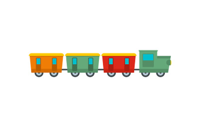 Reserved carriages icon, flat style.