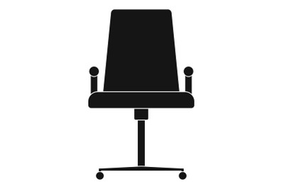 School chair icon, simple style.