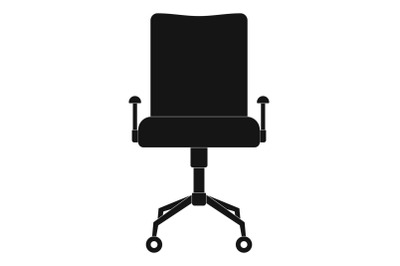 Leather chair icon, simple style.