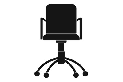Computer chair icon, simple style.