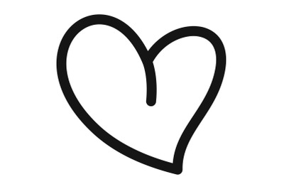 White heart icon, simple style.