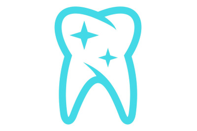 Long tooth icon, flat style.